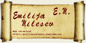 Emilija Milešev vizit kartica